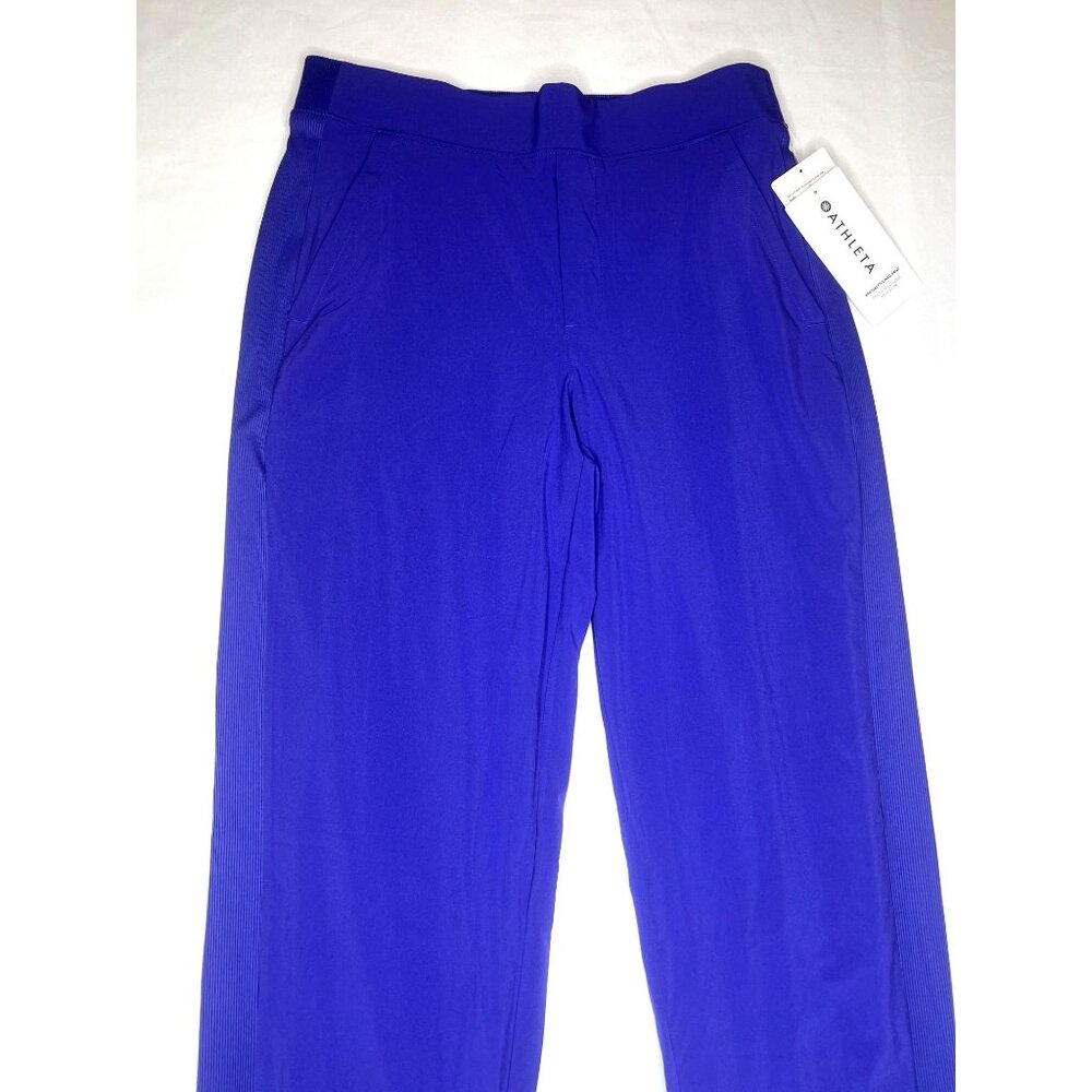 Athleta Womens Brooklyn Lined Pant Purple Ribbed Waist size 4/P - Picture 7 of 16